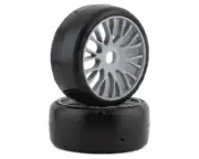 GRP Tires GT - TO4 Slick Belted Pre-Mounted 1/8 Buggy Tires (Silver) (2) (XM7) w