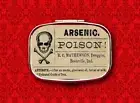 ARSENIC POISON LABEL SKULL AD EYELASH STASH TRINKET METAL PILL MINT BOX CASE
