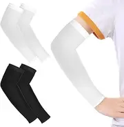 [Yolev] 2 Pairs Arm Sleeves for Kids UV Sun Protection Sleeves Compression Sleeves for Boys Girls
