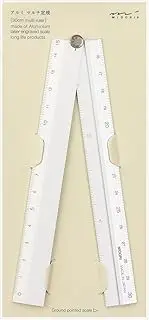 Midori Multi Aluminium Ruler 30cm Silver (42253006)