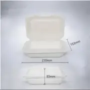Snack Pack Sugarcane Fiber Clamshell Biodegradable & Disposable Takeaway Boxs