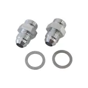 Aeroflow Carburettor Adapter 9/16"-24 To -8 AN Short Silver Finish AF701-06S