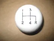 4 speed shifter shift knob WHITE 5/16"-18 Morris Austin Mini Triumph MG Midget
