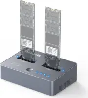 M.2 NVME Duplicator Dual Bay Offline Clone M.2 NVME Docking Station,USB3.2 Gen2*
