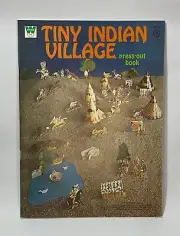Vintage Tiny Indian Village and Tiny Campsite Whitman Press-out Books Unused