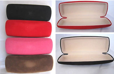 Hard Reading Glasses Case Soft Velvet Suede Effect For Small Spectacles C15