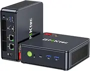 GMKtec Mini Gaming PC AMD Ryzen 5 6600H(Max 4.5GHz) 16GB DDR5 512GB SSD Dual NIC LAN 2.5G /WiFi 6E, USB3.2, USB-C, BT5.2, DP, HDMI, Dual Fan Nucbox M6