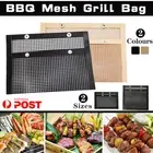 BBQ Grilling Mesh Reusable Bag Outdoor Camping Barbecue Grill Mats Cooking Pads
