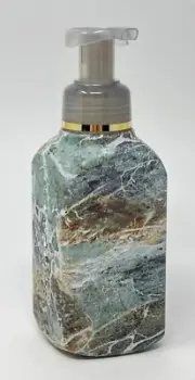 BATH & BODY WORKS GREEN MIX STONE GENTLE FOAMING HAND SOAP DISPENSER HOLDER PUMP