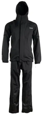 Rokker TRC Classic 2- Piece Motorcycle Rain Suit, black, Size XS for Men