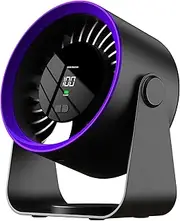 FXI Table Fan, Portable Turbo Fan, Low Noise Cooling Ceiling Fan, USB-C Small Fan for Outdoor Camping/Home/Office (Purple)