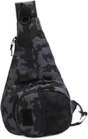 Generic Outdoor Tackle Bag Pouch Men Chest Bag for Sport Travel Work, Gray