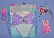 Disney Ariel Costume Premier-girls Medium 8-10-Tiara-hair tie-bracelet-ring-LOT
