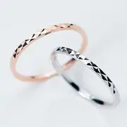 925 Sterling Silver Textured Ring S925 Silver - Color 14 - Silver - One Size