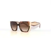 Prada 15WS 15 01R0A6 Tortoise Caramel Powder Brown Gradient Sunglasses PR15WS