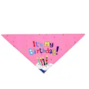 Birthday Dog Bandana Happy Party Decorations Pink Pet Cat Outfit Hat Supplies