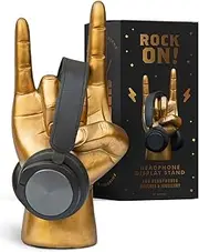 Luckies of London | Rock On Headphone Stand | Rockin Headset Stand & Headphone Holder | Jewelry Organizer for Room Decor | Rockstar Desk Organizer Headset Holder | Gaming Headphone Stand