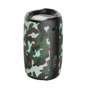 Nevenka S61 Portable Bluetooth Speaker HIFI Stereo Wireless with Colorful Lights for Home Outdoor-Camouflage