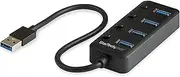 StarTech Portable USB-A to 4 USB 3.0 Type-A with Individual On/Off Port Switches