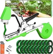 Audasi Plant Tying Machine Garden Vine Tying Tape Tool Plant Binding Machines Plant Tape Gun Plant Binder Agriculture Tapetool with 10000 PCS Staples and 20 Rolls Green Tape for Tomato Grape Pepper