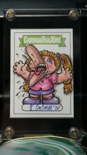 K. Grimm Garbage Pail Kids sketch card 2020 from pack to case big mouth award