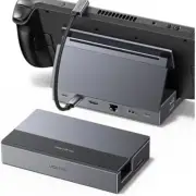 Steam Deck Dock 9-In-1 USB C Docking Station with Foldable Stand, 4K@60Hz HDMI,