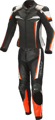Büse Mille Two Piece Ladies Motorcycle Leather Suit, black-orange, Size 40 for Women Black Orange