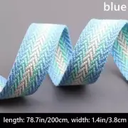 2M Striped Canvas Webbings Tape Ribbon Strap Belt Bag Knapsack Sewing Craft