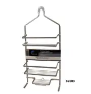 SMARTLINK Rustproof Aluminium 2 Tier Shower Caddy with Soap Holder for Bathroom Storage