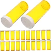 MUCKLILY 25Pcs Portable Mini Medicine Organizer Medicine Bottles for Travel Outdoor Convenient Empty Carrier for Emergency Use Compact Safe Pill Storage