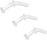 [ZS] 3Pcs Glass Nose Piercing Retainer Nose Ring Stud, 14G 16G 20G Curved Cartilage Conch Daith Helix Retainer Nose Septum Piercing Jewelry for Men Women