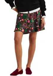 NWT Boden Satin Bias-cut Mini Skirt Multi Firework Bloom Fun Cute Size 8
