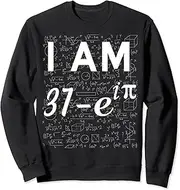 [X.Style] 38th Birthday 38 Years Old Math Geek Euler Identity Sweatshirt ds431 Sweater (XL) Black