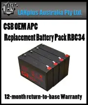 CSB OEM APC Replacement Battery Pack RBC34 UPS 1000 Tax invoiced, 1 year wty