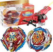 HaoKenai B-201 Zest Achilles Xiphoid Excalibur 1-Piece Two-Way Launcher, Bey Battle Burst Battling Tops with Launchers Set, Burst quadrive Gyros for Boys Kids Birthday Party Idea Gift