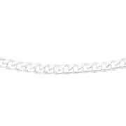 Silver 50cm Solid Dia-cut/bevel Italian Curb Chain