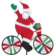 Santa Bike Wind Spinner