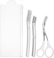 Beavorty Professional Eyebrow Razor Set Blade Scissors Comb for Trimming and Shaping