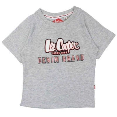 Shirt Boy Lee Cooper No. 12. Sleeves Courtes. Color Grey 4-14 Years