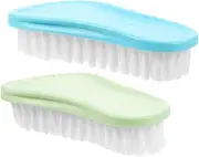 GAROZATION 2pcs Plastic Shoe Brush Plastic Brush for Cleaning Soft Brush Cleaning Shoe Cleaner Brush Hair Brush Cleaning Brush Soft Bristles Clothes Cleaning Brush Household Cleaning Brush