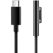for Surface to USB C Charging Cable for Surface Pro 3/4/5/6/7, Surface Laptop 3/2/1,Surface Go black