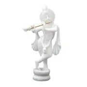 Handcrafted Resin Lord Krishna Idol For Home/Temple (Size: 6 X 3.5 X 14 cm)