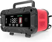 12v/20A 24v/10A Smart Battery Charger Lifepo4 Lead-Acid Agm/Gel Trickle Charger Battery Maintainer for AGM Lithium Motorcycle Boat Caravan Batteries 19x12.5x9.5cm Red
