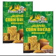 Famous Dave's JALAPENO Corn Bread Muffin Mix, 15 oz 2 Boxes