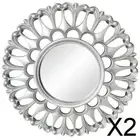 2X Wall Hanging Mirror Small Circle Mirrors for Bedroom Corridor Hallway B