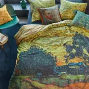Bedding House X Van Gogh King Gold Van Gogh Evening Twilight Ochre Cotton Sateen Quilt Cover Set