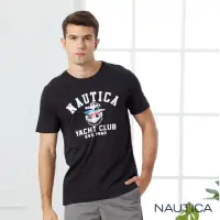 在飛比找momo購物網優惠-【NAUTICA】男裝經典船錨短袖T恤(黑色)