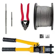 Lag/Swage Wire Balustrade Kit 3.2mm 7x7 Stainless 316 Rope Swaging Tool Cutters