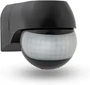 HUBER Motion 3LV Compact Infrared Motion Sensor 180° IP44 I 12-24V AC DC, Potential Free Contact, Motion Sensor LED Suitable for Horizontal/Vertical Adjustment, Anthracite