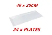 24 x White Melamine Serving Platters 49x20CM Dinner Sandwiches Catering Party